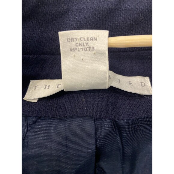 THE LIMITED Wool Navy Double Breasted Blazer Long Nautical w/Shoulder Pads Large - Picture 7 of 16